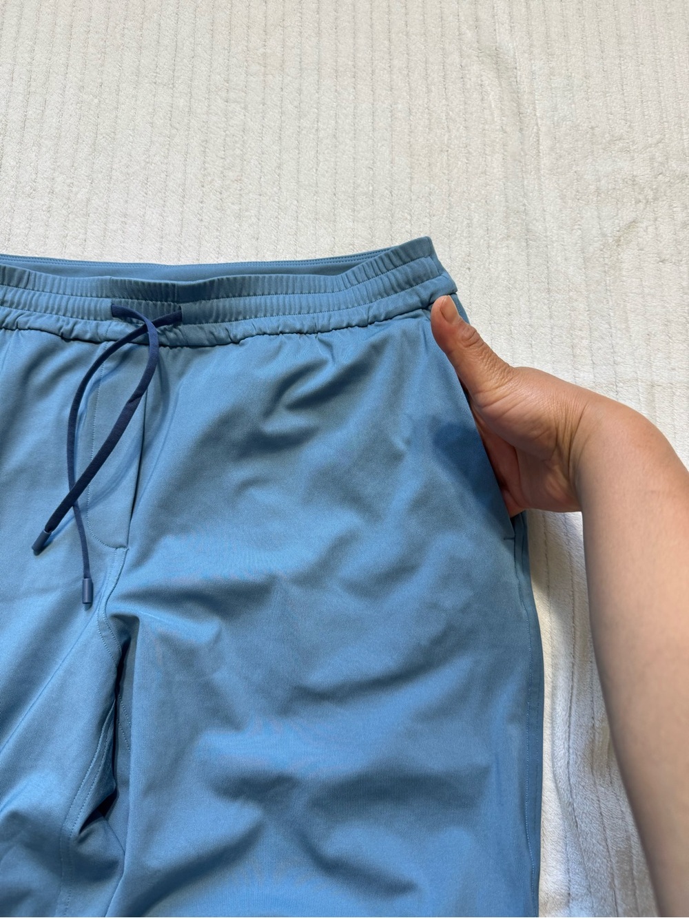 lululemon athletica Dusty Blue Wide-Leg Drawstring Track Pants - Picture 9 of 12